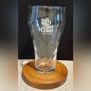 Vintage Diet Coke Coca-Cola 6" Glasses Swirl Pattern Bell Shaped Tumbler